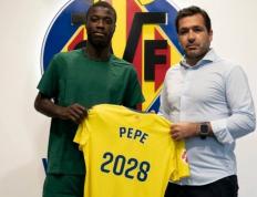 官(guān)方：比利(lì)亚雷亚尔与尼古拉斯-佩佩续约至2028年