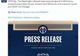 华盛顿奇才(cái)宣佈(bù)欢迎新成员加盟 致谢前隊(duì)员奠定基石