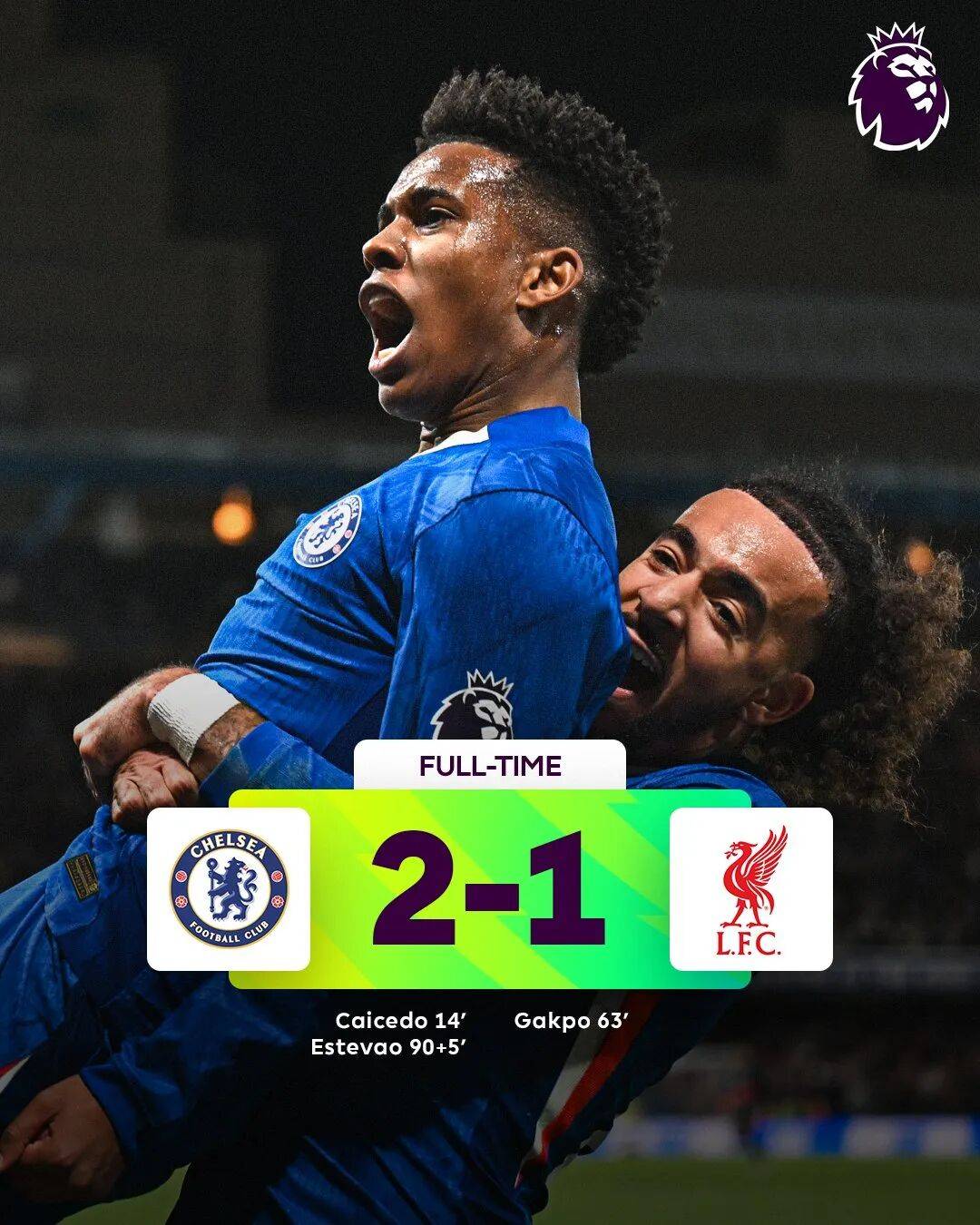 虎扑app-超级疯狂！切尔西96分钟绝杀利物浦！